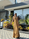 Vestido habano largo