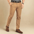 Pantalón en drill color camel para hombre