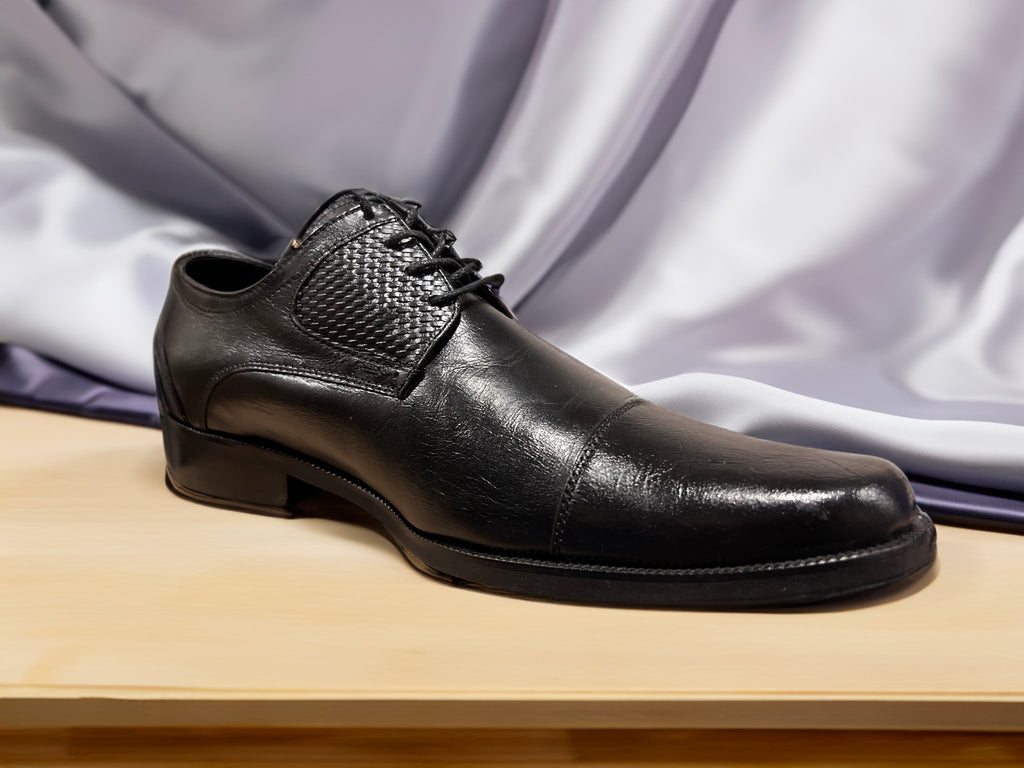 Zapato formal negro en cuero para hombre