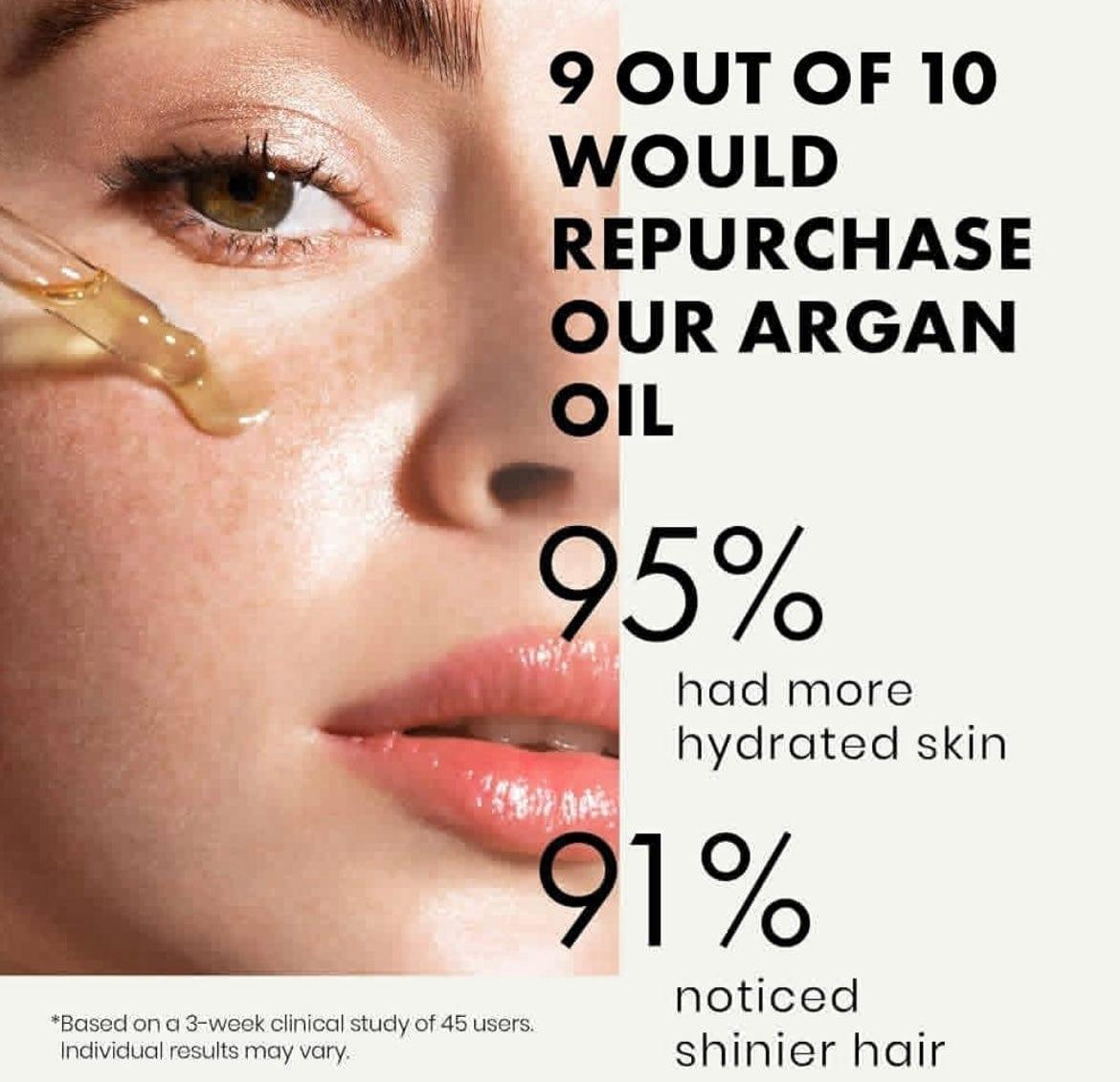 Aceite de argán rejuvenecedor de cabello y piel