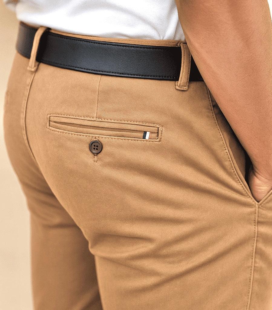 Pantalón en drill color camel para hombre
