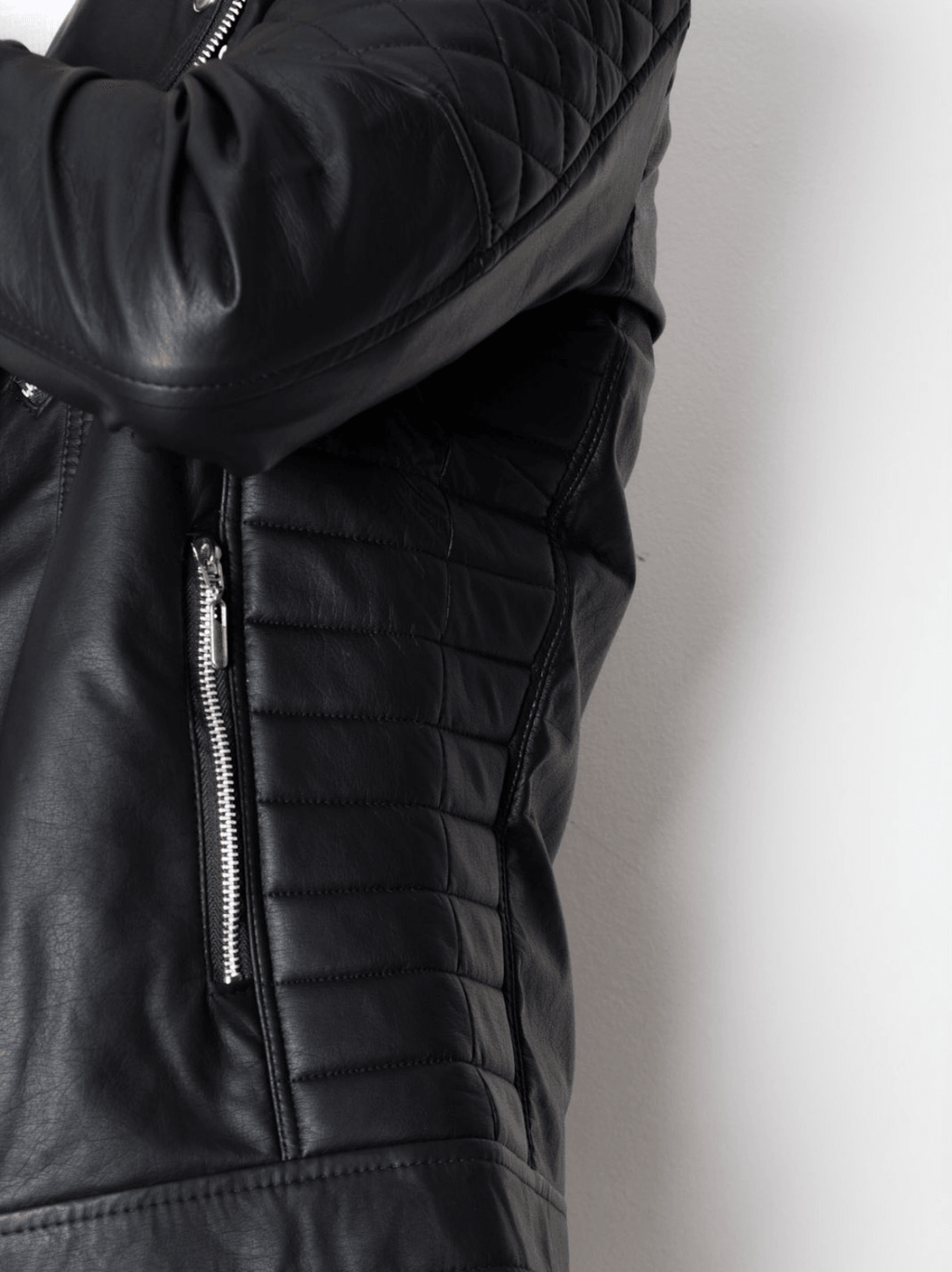 Chaqueta efecto piel para hombre