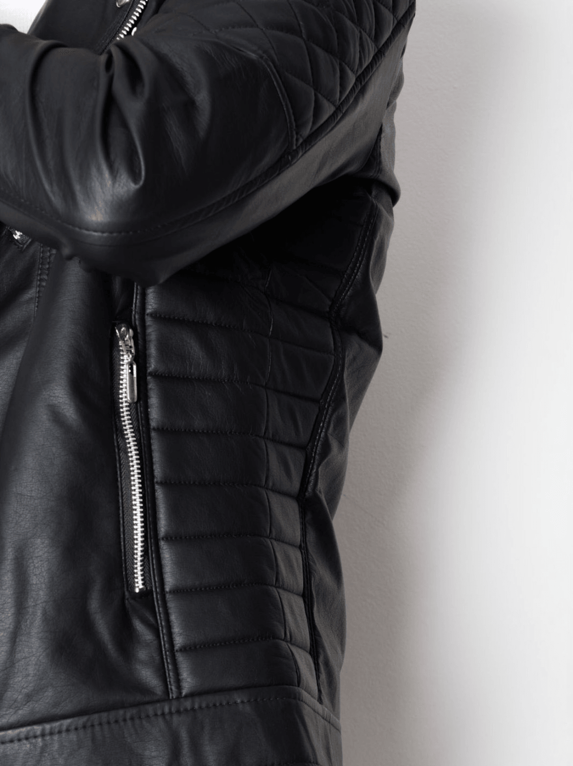 Chaqueta efecto piel para hombre