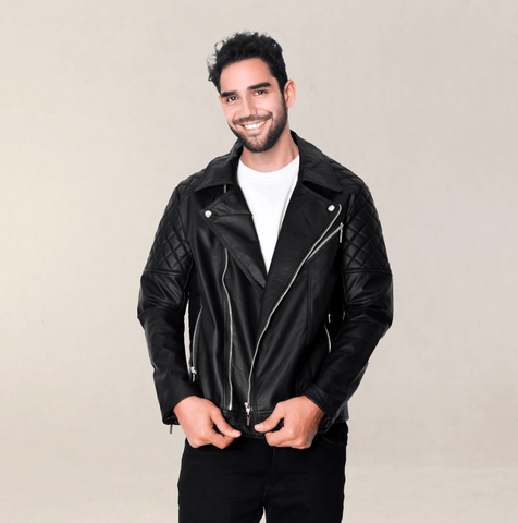 Chaqueta efecto piel para hombre