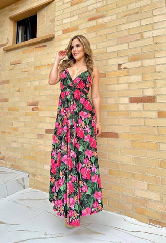 Vestido largo de flores