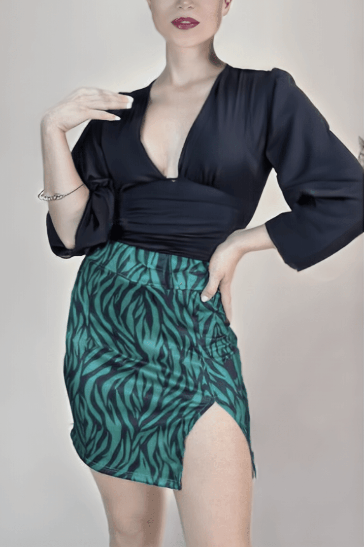 Falda mini animal print