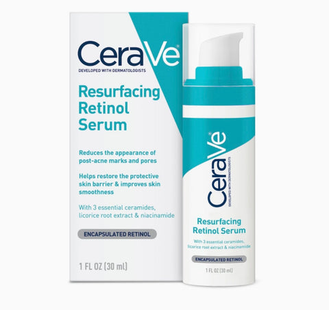 CeraVe Suero de retinol para marcas posteriores al acné y textura de la piel | Resurfacing Retinol Serum