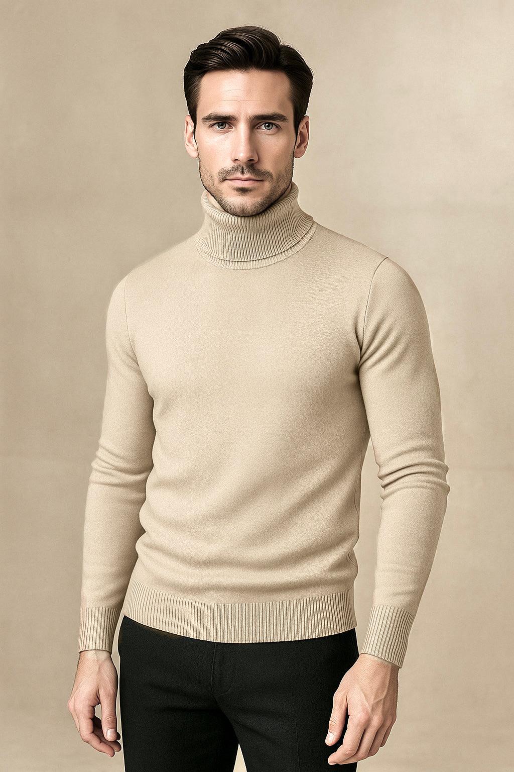 Suéter Buzo Cuello Tortuga – Beige-crema | AUGUST
