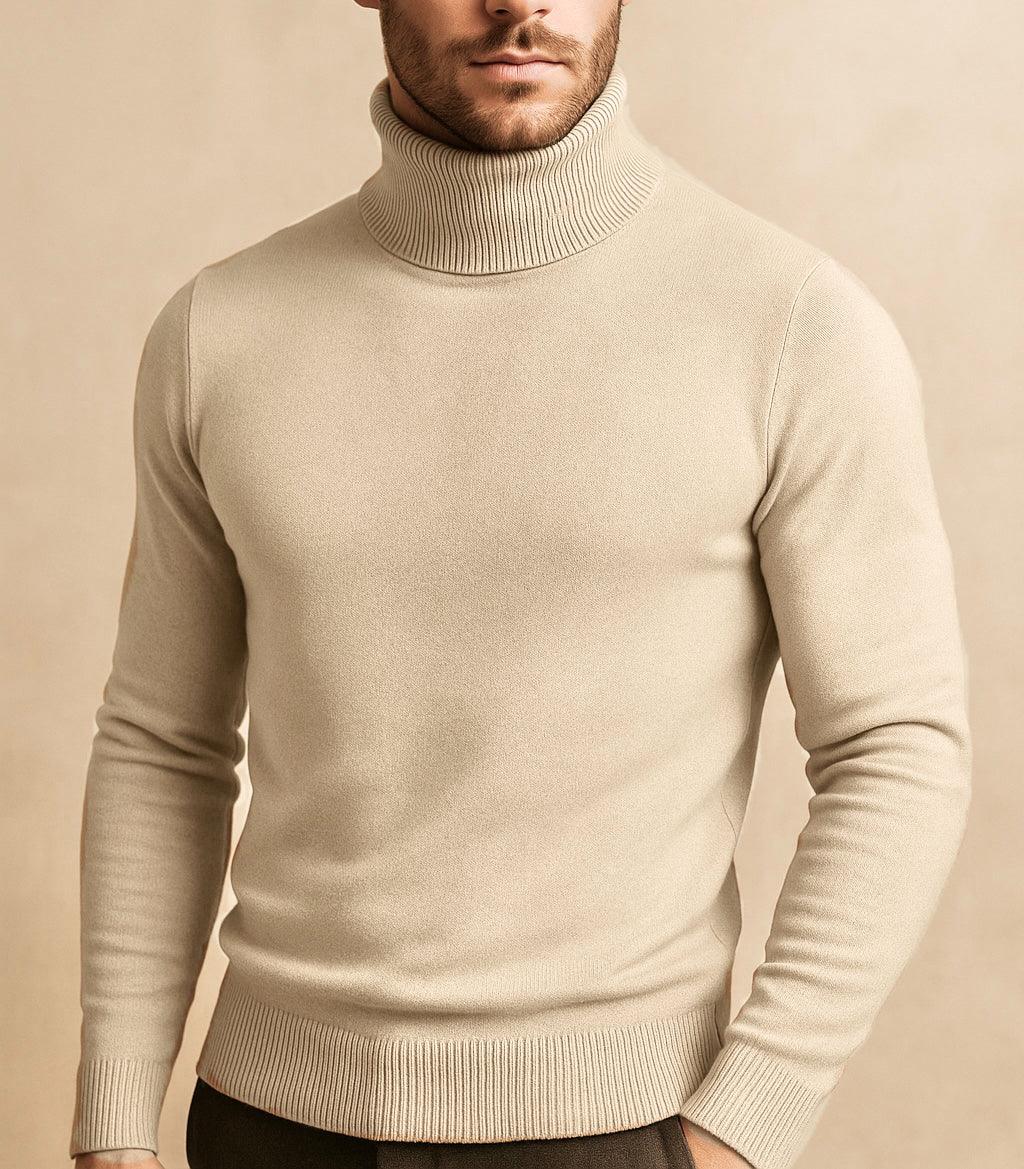 Suéter Buzo Cuello Tortuga – Beige-crema AUGUST – AUGUST