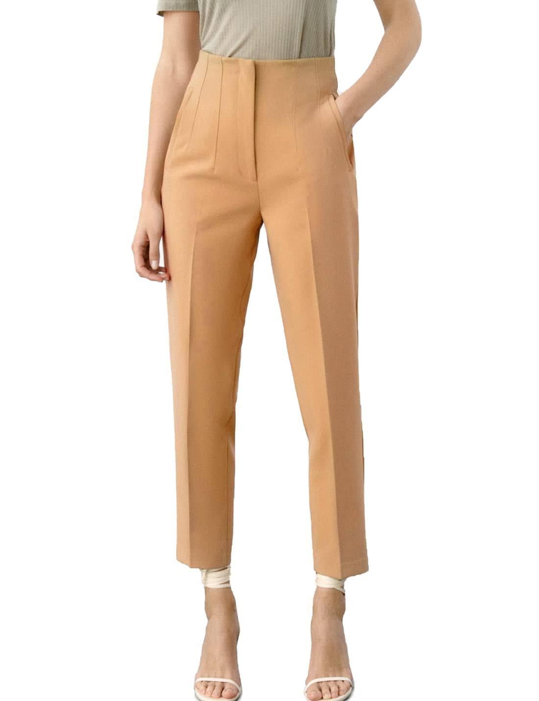 Pantalón beige semi suelto