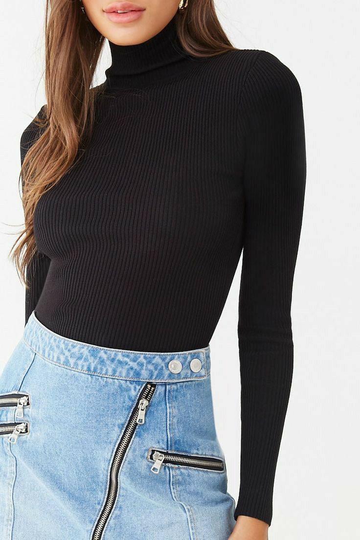 Buzo sweater negro delgado