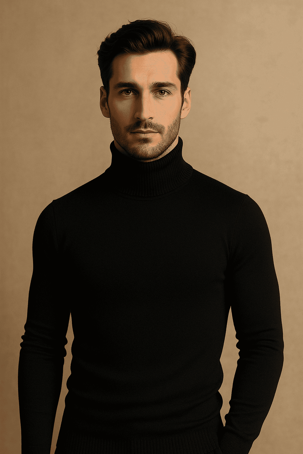 Suéter Buzo Cuello Tortuga – Negro | AUGUST