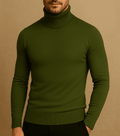 Suéter Buzo Cuello Tortuga – Verde Oliva | AUGUST