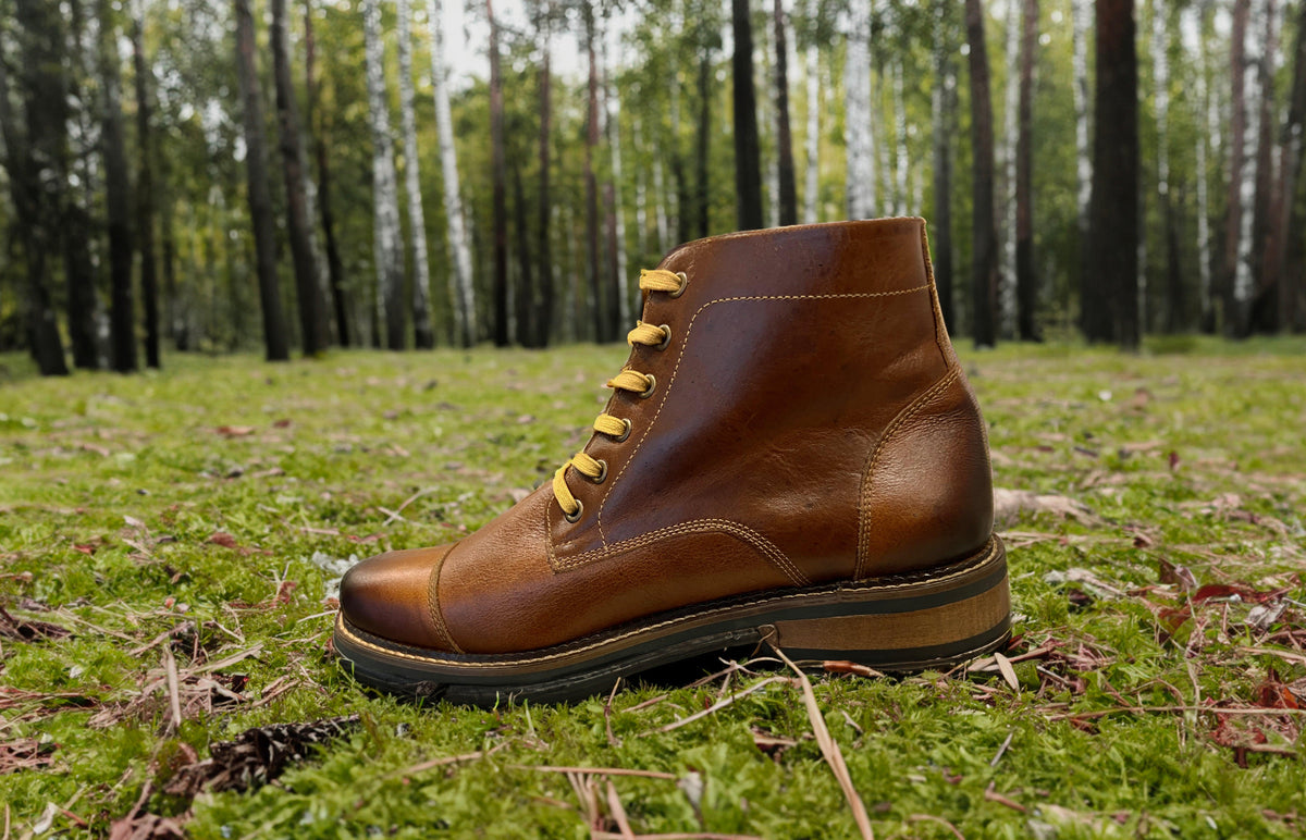 Botas en cuero para hombre degradado