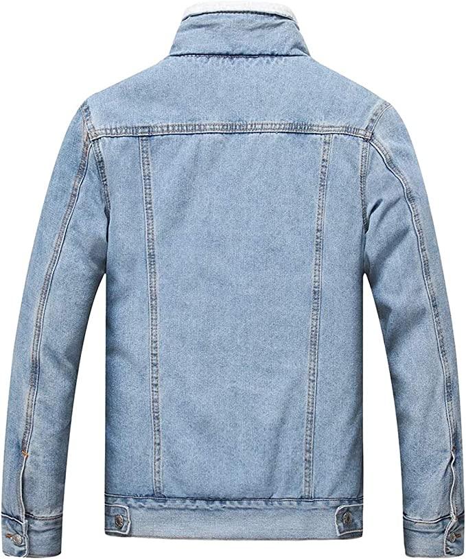 Chaqueta Ovejera Jean Azul Claro Hombre