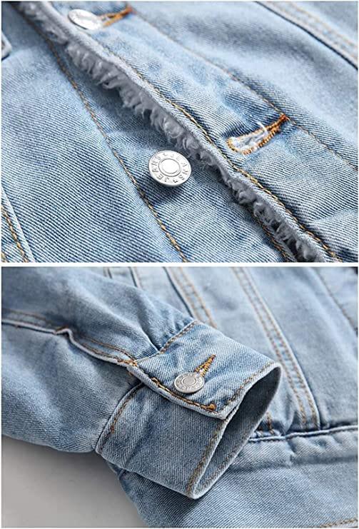 Chaqueta Ovejera Jean Azul Claro Hombre
