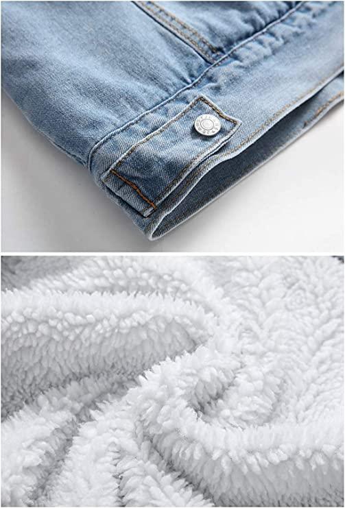 Chaqueta Ovejera Jean Azul Claro Hombre