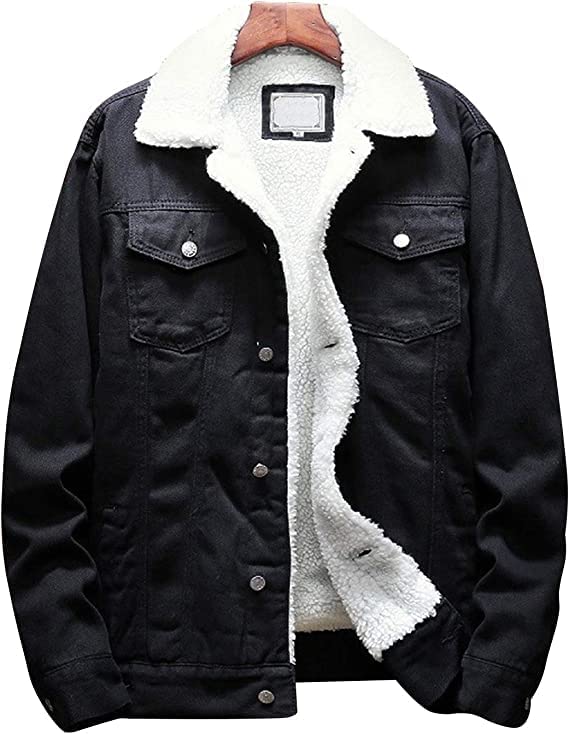 Chaqueta Negra Ovejera Jean Hombre