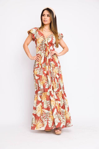Vestido Largo Flores